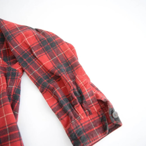 Weatherproof Red & Black Checker Thick 100% Cotton Button Up Gorpcore Shirt XL - Picture 8 of 12